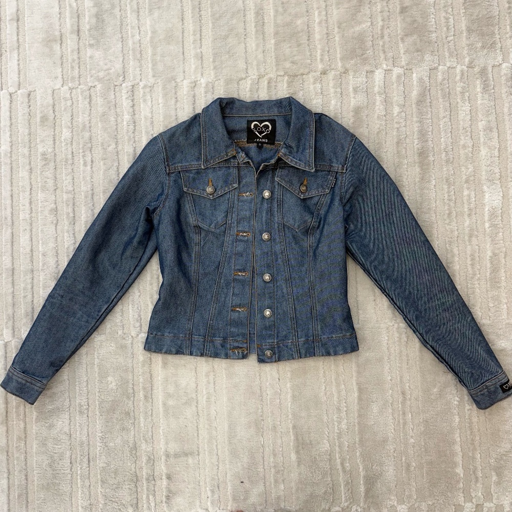 Y2K XOXO Denim Jean Jacket Size Small